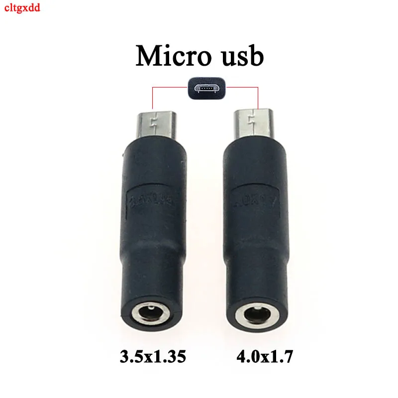 

2pcs 4.0x1.7 3.5x1.35mm 5Pin DC Power Female to Micro USB Male Plug Connector for Android Smartphone Tablet Charger Converter
