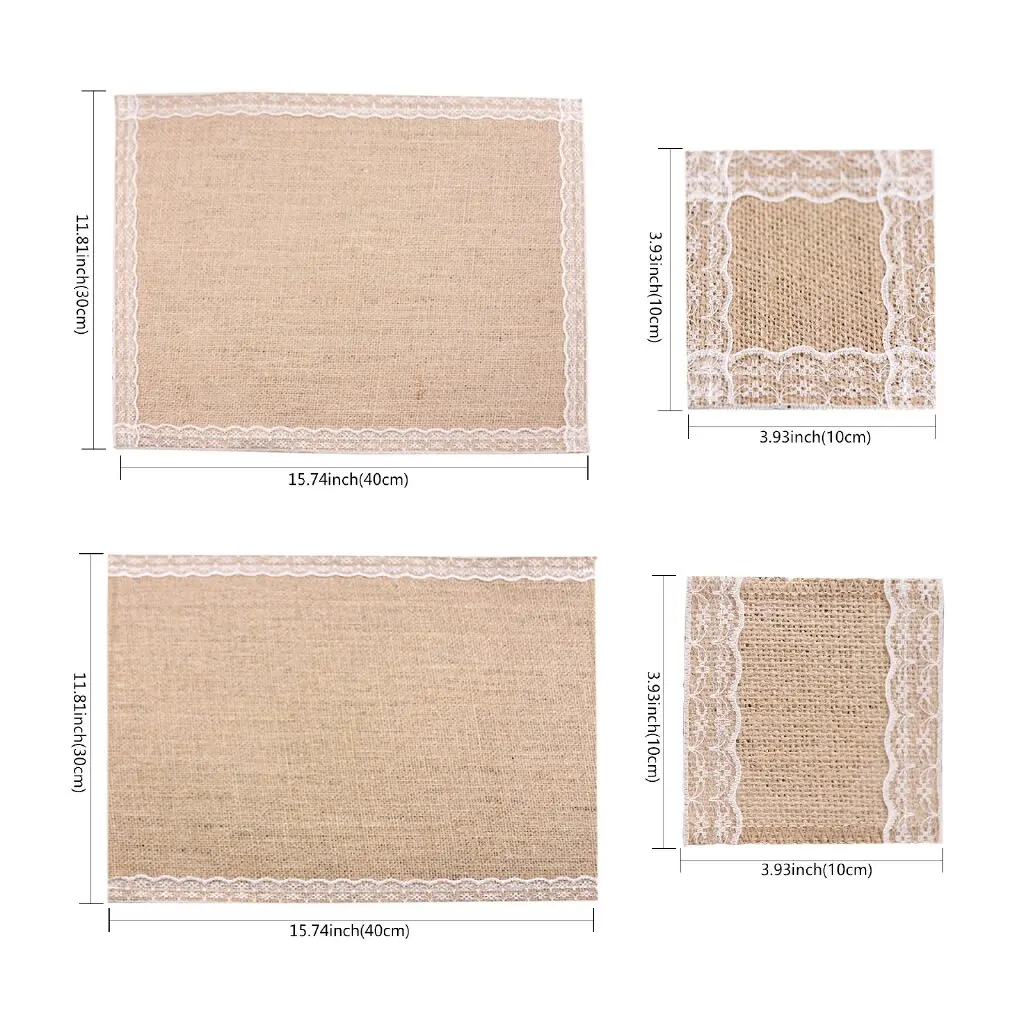Винтаж натуральный в декорированном мешковиной горшке Настольная дорожка для