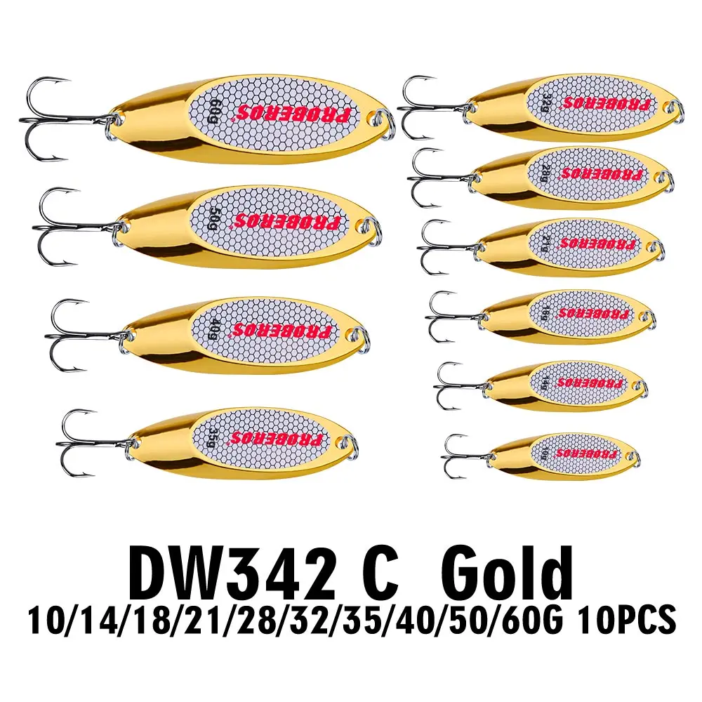 PRO BEROS 10 шт. топ Металлическая Ложка приманка Рыболовная Снасть 3g-60g 12 различных