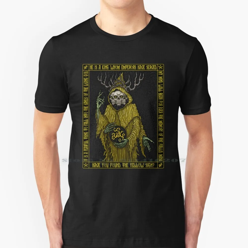 

Hastur Icon - Azhmodai 2020 T Shirt 100% Pure Cotton Carcosa Yellow Sign Hastur Cthulhu Yellow King Call Of Cthulhu King In
