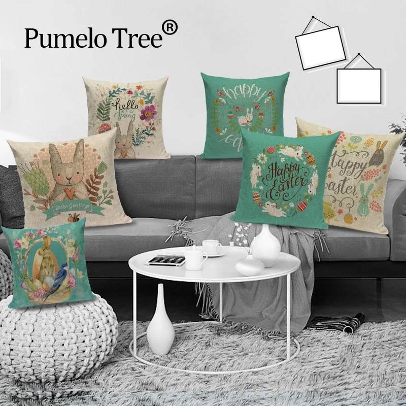 Наволочки на Пасху с пасхальным Кроликом декоративная наволочка изображением