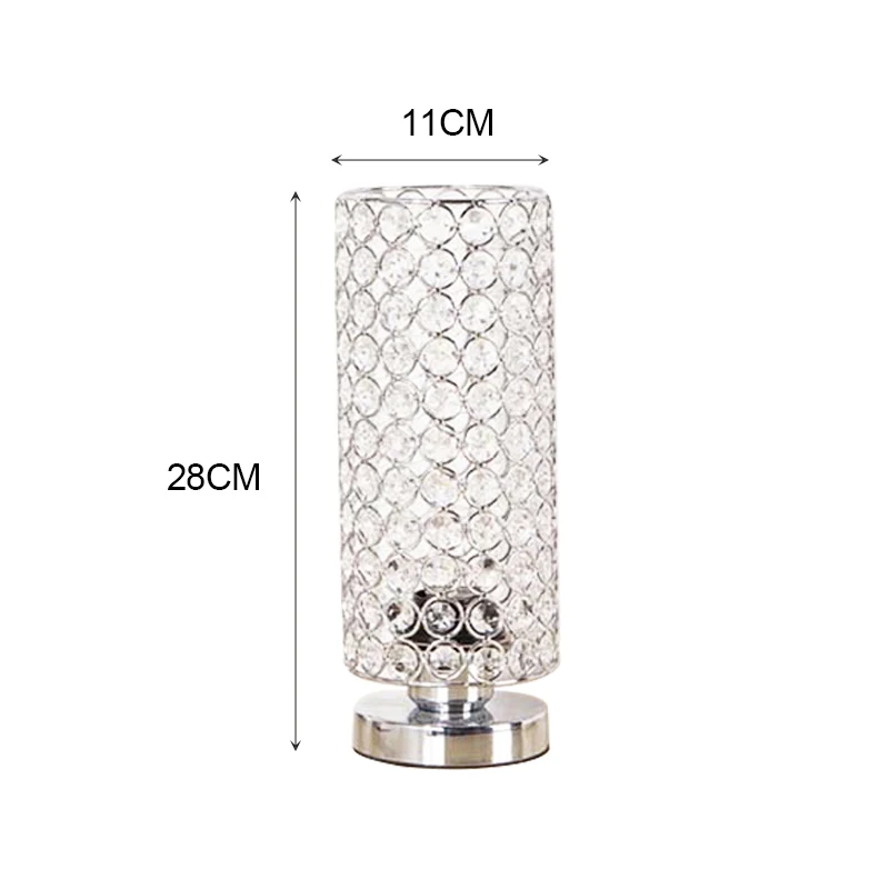 Bedroom Night Light Beauty Eyeshield Desk Table Lamparas Bedside Living Crystal 110V 220V Fixture US/EU/UK Home Decoration Gift
