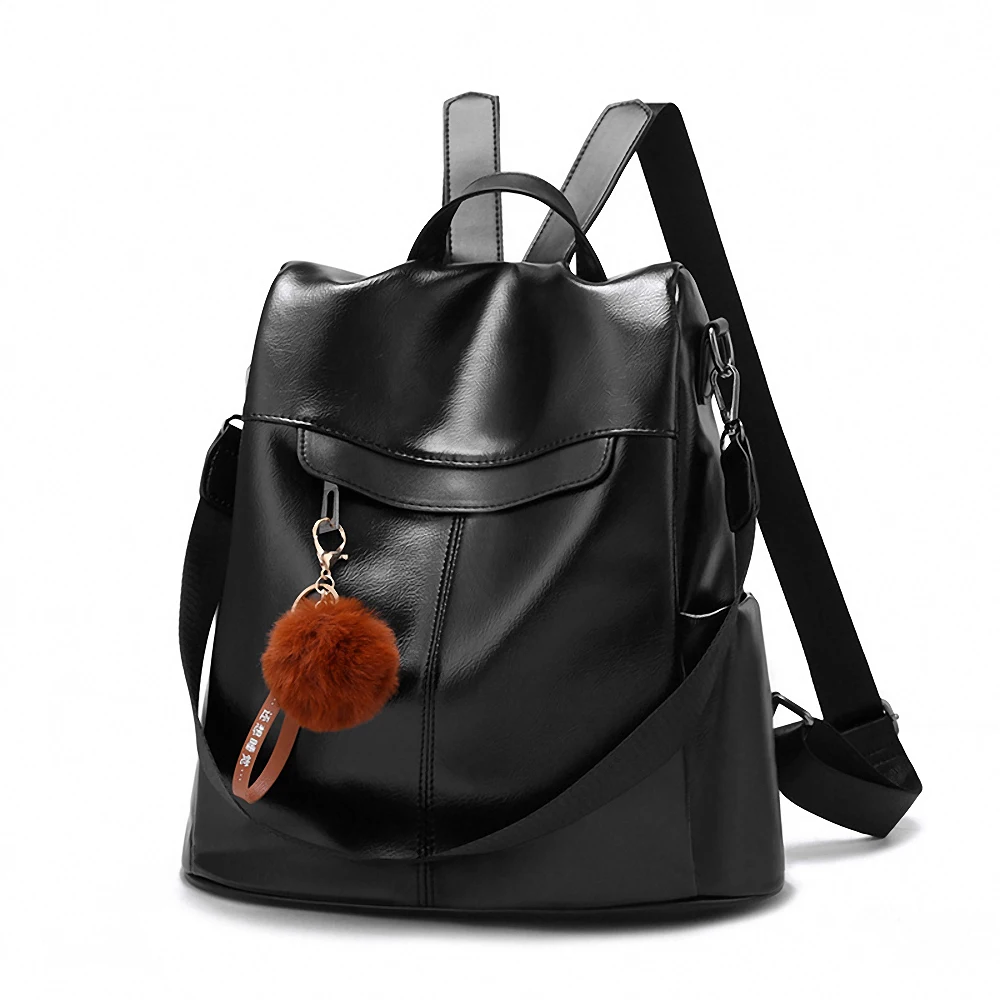 

Fashion Women Backpack PU Leather Anti Theft Travel Bags Vintage Backpack Teenage Girls Schoolbags Ladies Shoulder Bags