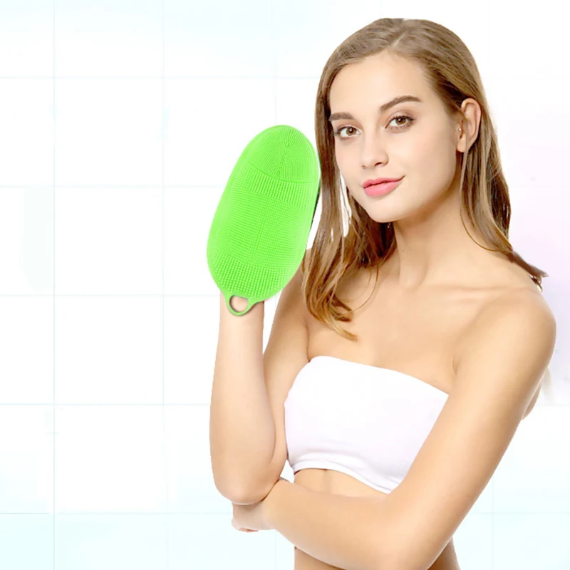 Мягкая силиконовая щетка для тела душа мытья ванны перчатки отшелушивающая кожа