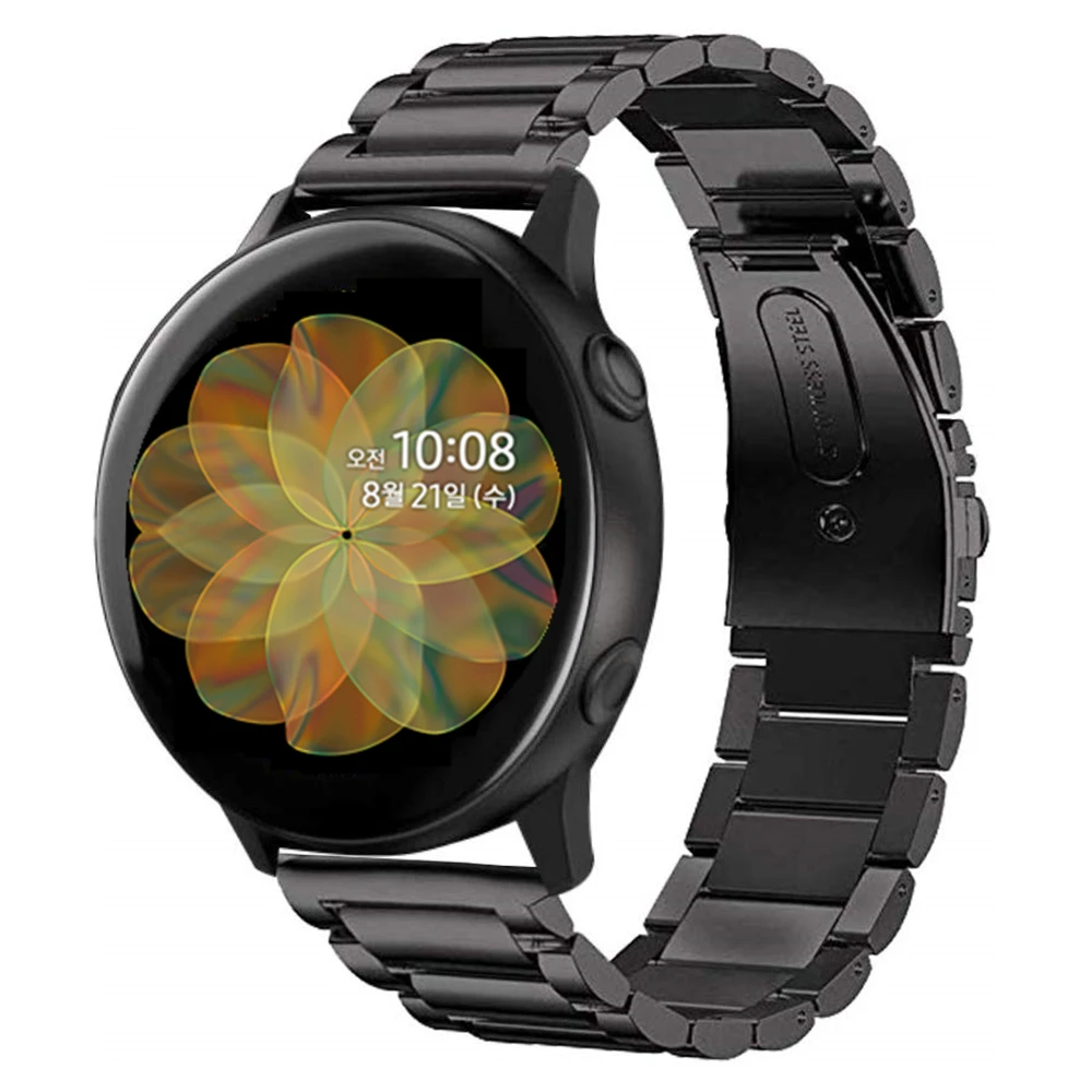 Ремешок из нержавеющей стали для Samsung Galaxy Watch Active 2 40 мм браслет 44 20 22 46 мм|Ремешки