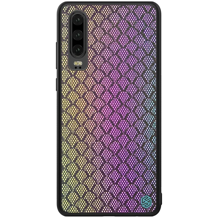 Чехол для huawei P30 NILLKIN Twinkle светоотражающий Модный чехол для телефона TPU Рамка PC Нижняя оболочка сетчатая ткань задняя крышка для huawei P30 - Цвет: Rainbow