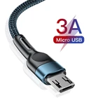 3A микро USB кабель для быстрой зарядки кабель для передачи данных для Xiaomi Samsung S7 S6 Huawei Redmi мобильный телефон зарядное устройство Micro зарядный кабель провод 2 м