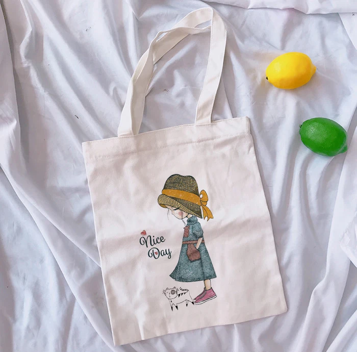 Новая женская Холщовая Сумка через плечо для колледжа модная повседневная