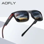 Солнцезащитные очки AOFLY, поляризационные, модные, TR90, с гибкой оправой, квадратные, для мужчин, очки для вождения, zonnebril heren, UV400