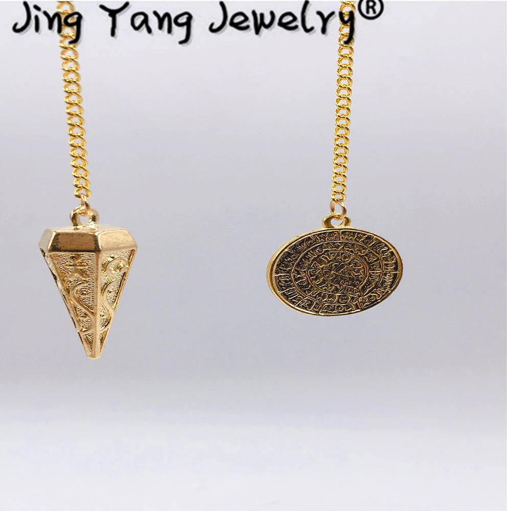 

Metal Pendulums for Dowsing Divination Reiki Healing Spiritual Wicca Women Men Amulet Screw Shape Pendule Chains Charm Jewelry