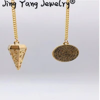 pendulum reiki metal copper dowsing healing pyramid pendant charms chakra pendulo chrome gold amulet pendulos para radiestesia