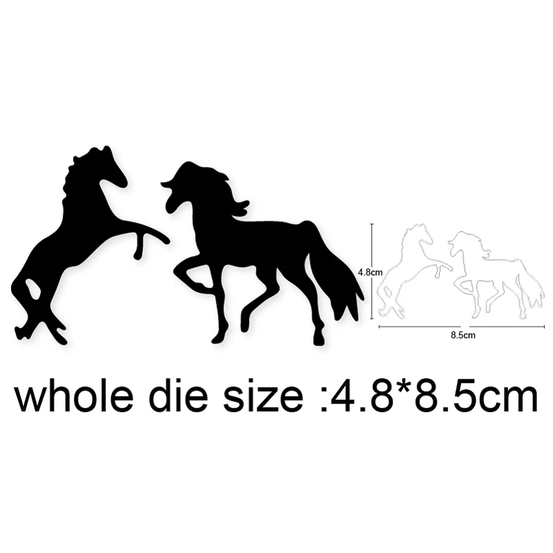 

Running Horses Metal Cutting Dies stamp and dies Stencils DIY Scrapbooking dies Photo Cards Making Embossing Die Cuts Craft dies