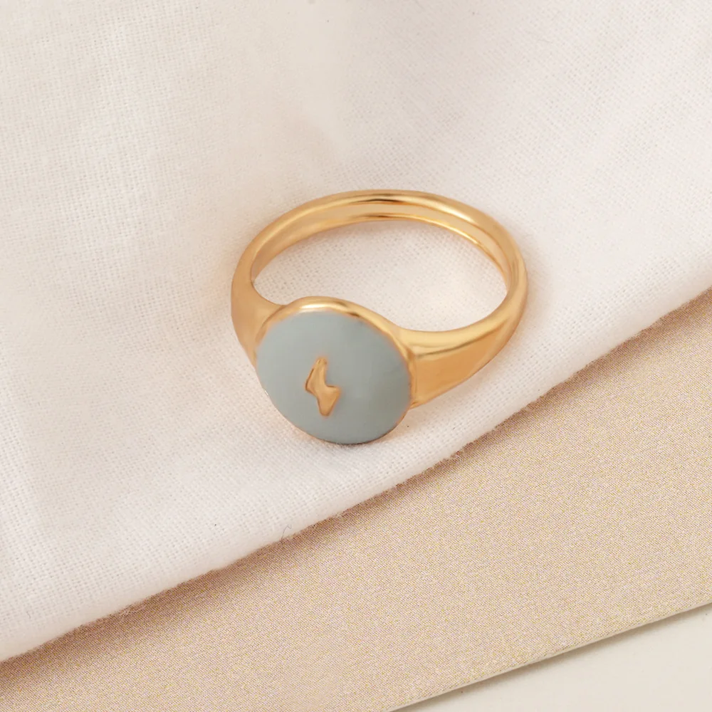 

Women Luxury Heart Sun Moon Star Lightning Oil Drip Ring Fashion Ring for Women Wedding Jewelry Accessories Gift For Women Girl