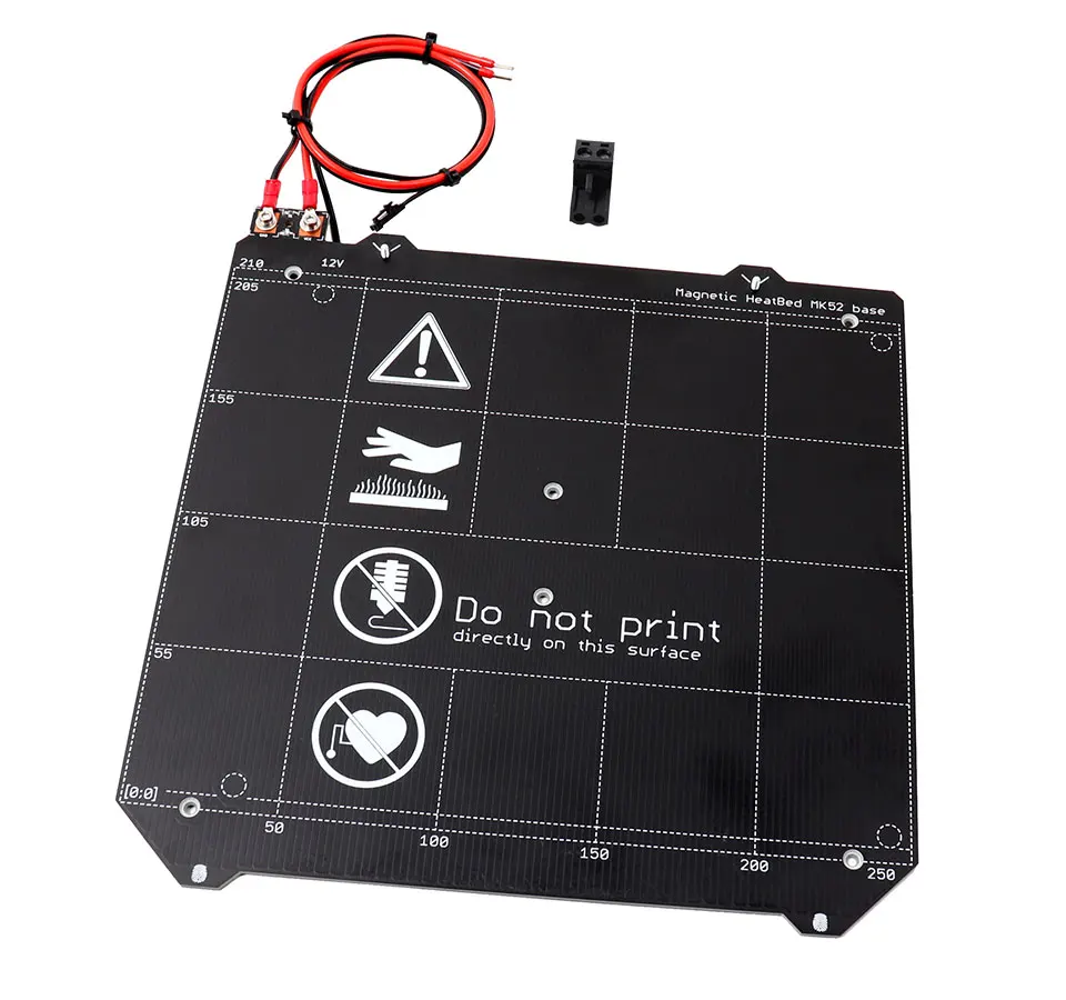 Prusa i3 MK2.5 3d принтер MK52 с подогревом 12V в собранном виде, N35UH магниты, кабель питания, Термистор, текстиль рукав mk2.5 радиатор