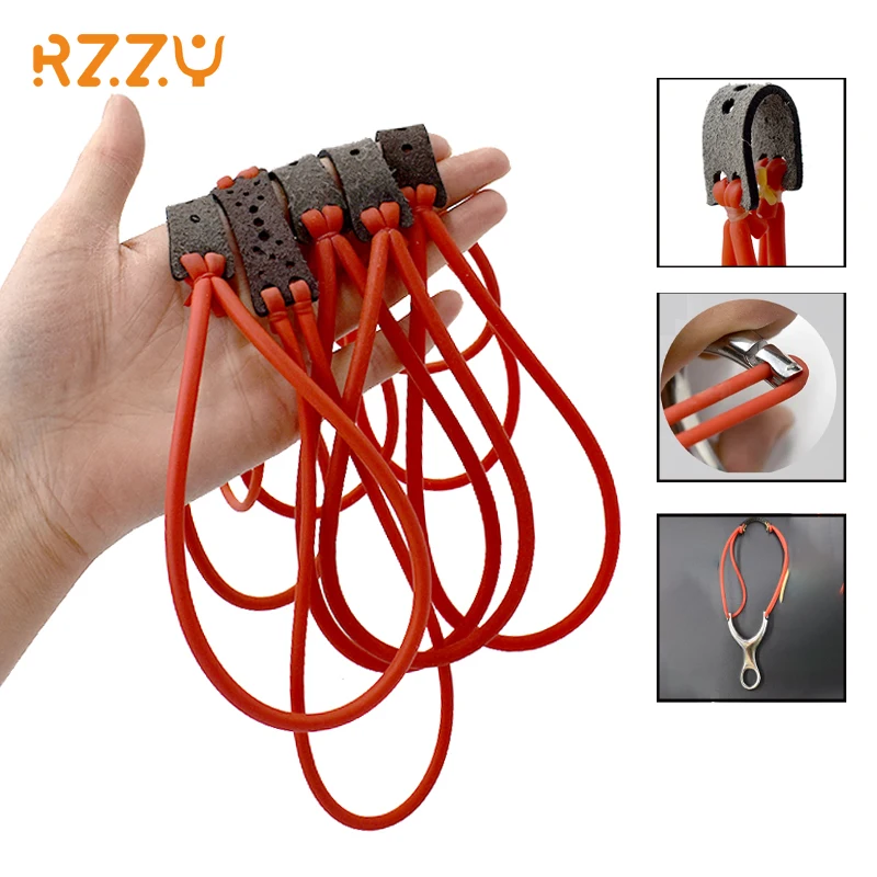 

3PCS/6PCS/9PCS Slingshot Hunting Powerful Elastic Round Rubber Band Can Collocation Catapult for Outdoor Shooting Accessories