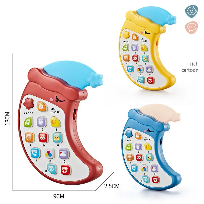 

Toy Cell Phone for Children Baby Phone Toy with Lights&Music Cartoon Moon Phone for Baby Toddler Educational Toy Gifts
