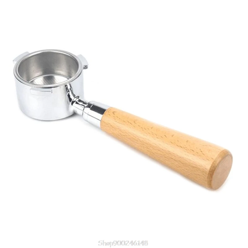 

51mm Coffee Machine Filter Holder ECO680 685 Bottomless Portafilter with Wooden Handle Replacement S19 20 Dropship