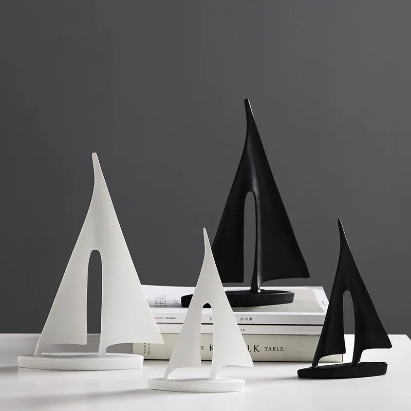 

Modern Resin Arts And Crafts Supplies Sailing Boat Small Decorations For Home Desk Decor Accessories For Living Room Office Desk