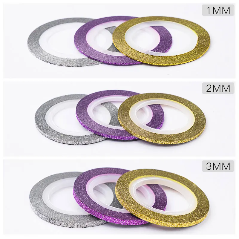

MSRUIOO 0.5mm Gold Silver Striping Tape Line Stickers for Nails Storage Container Manicure Adhesive Nail Art Decorations Tools