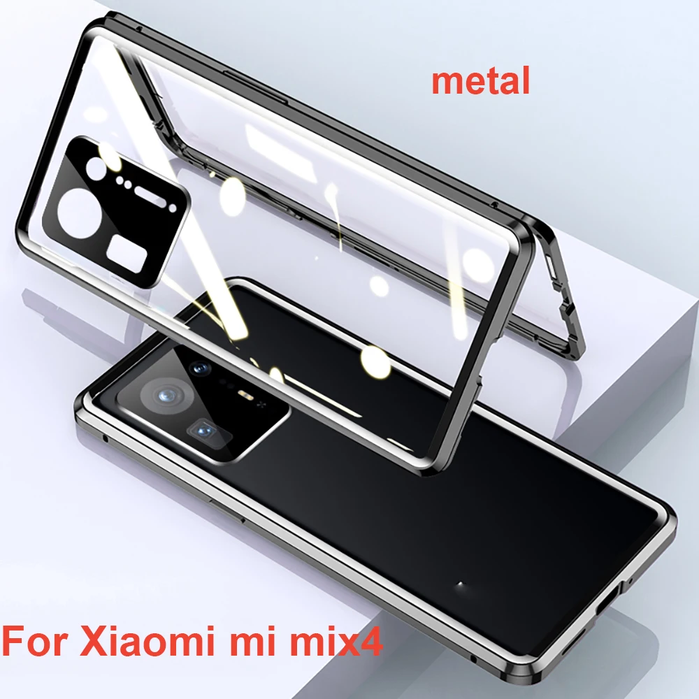 Чехол белого цвета для Xiaomi mi mix4 металлическая рамка двухсторонний чехол из