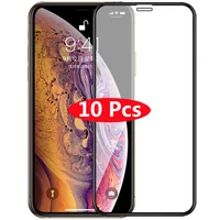 10pcs full cover tempered glass for iphone 11 pro xr x xs max screen protector for iphone 7 8 6 6s plus 5s glass protective film