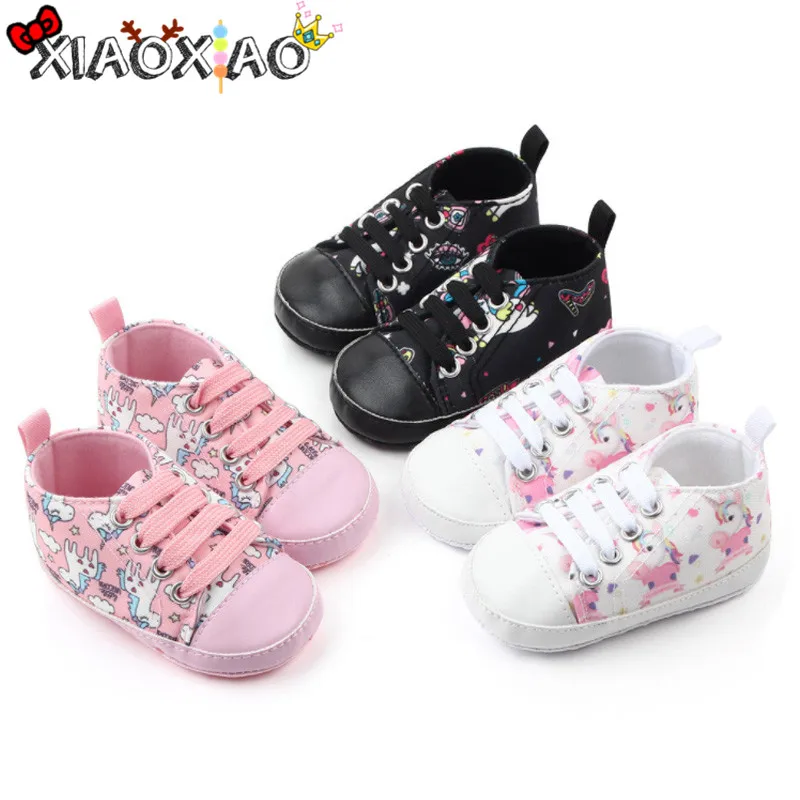 Туфли детские с принтом единорога милые мокасины для новорожденных Спортивная