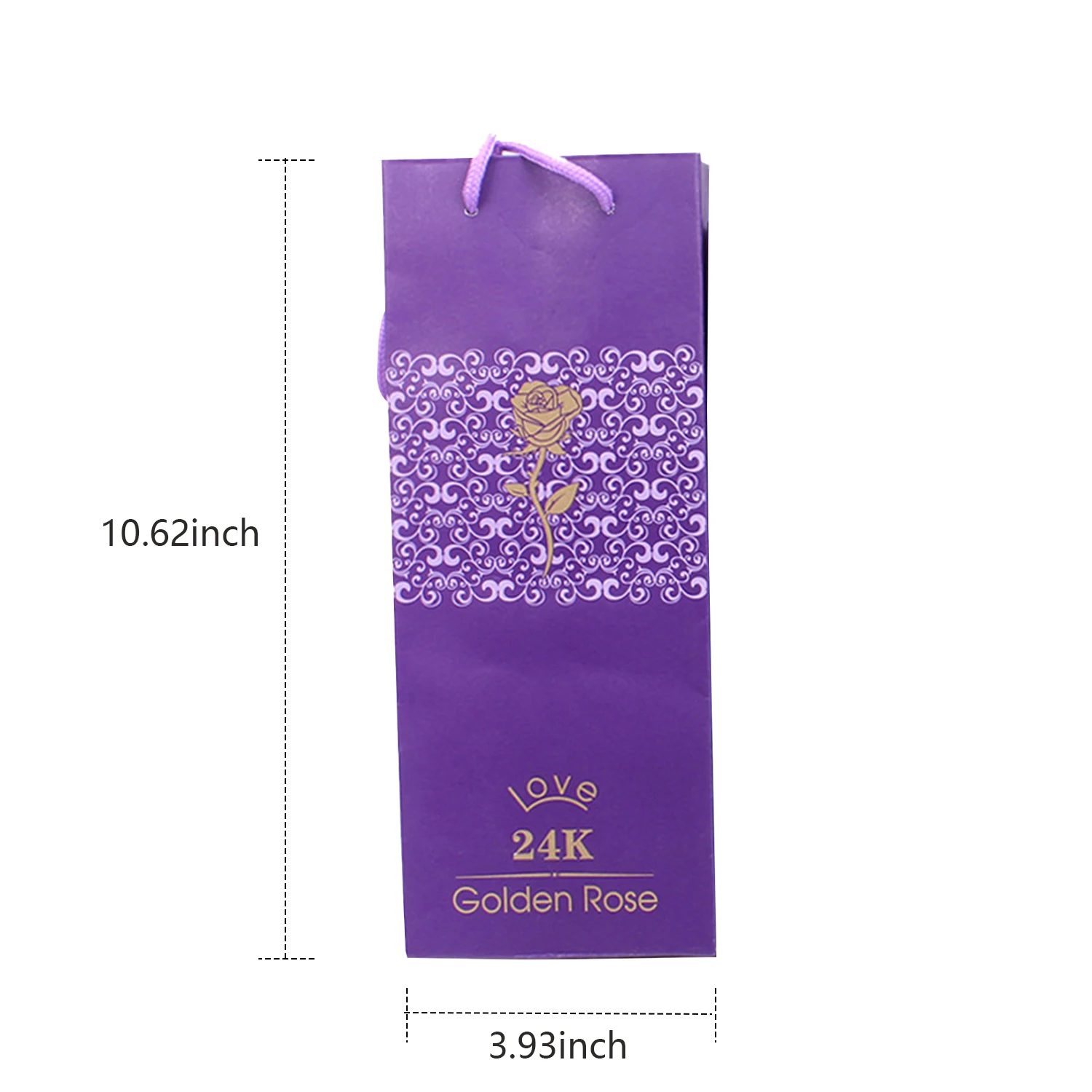 Поддельные Золотая Роза цветок Настоящее 24K золотой Фольга с подарочной коробкой