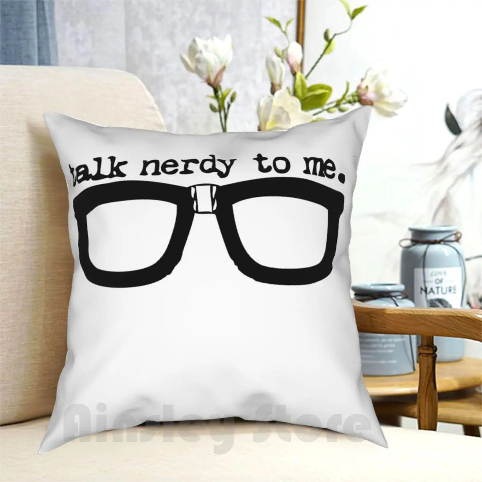 Чехол Talk Nerdy To Me с подушкой мягкий чехол рисунком для дома болотные очки девушки |