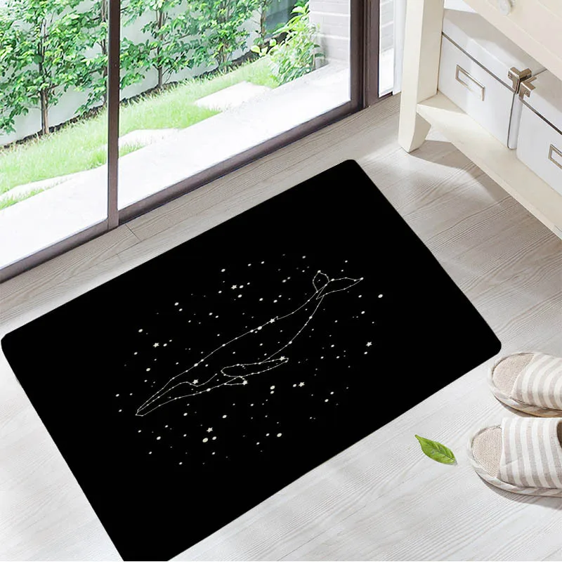 

Huge Whales Fly In The Sky Floor Mats Living Rooms Anti-slip Carpet for Bedroom Kitchen Bathroom Rug Welcome Mats Front Door