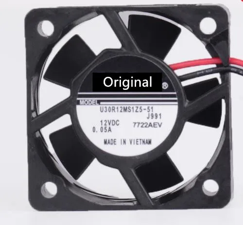 Оригинальный, 100% рабочий для нидека, Φ 30*30*15 мм, 12 В, 0,05 А, Бесшумный большой вентилятор охлаждения воздушного потока, 3 см, 7200 об/мин, куб/мин