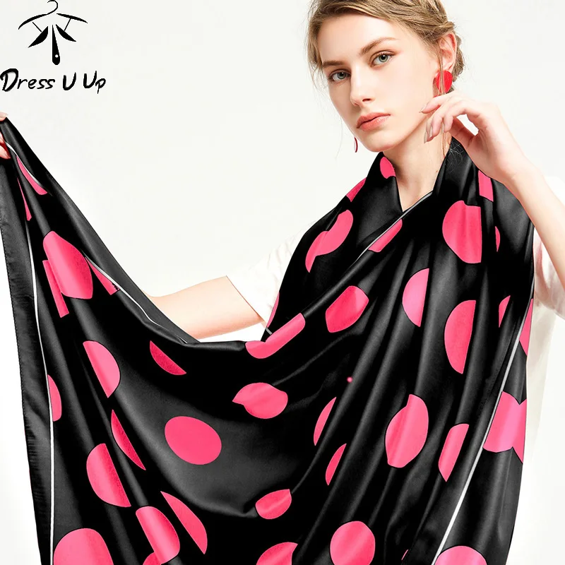 DRESSUUP 2019 Новый саржевый шарф в горошек для дам с геометрическим узором горошек| |