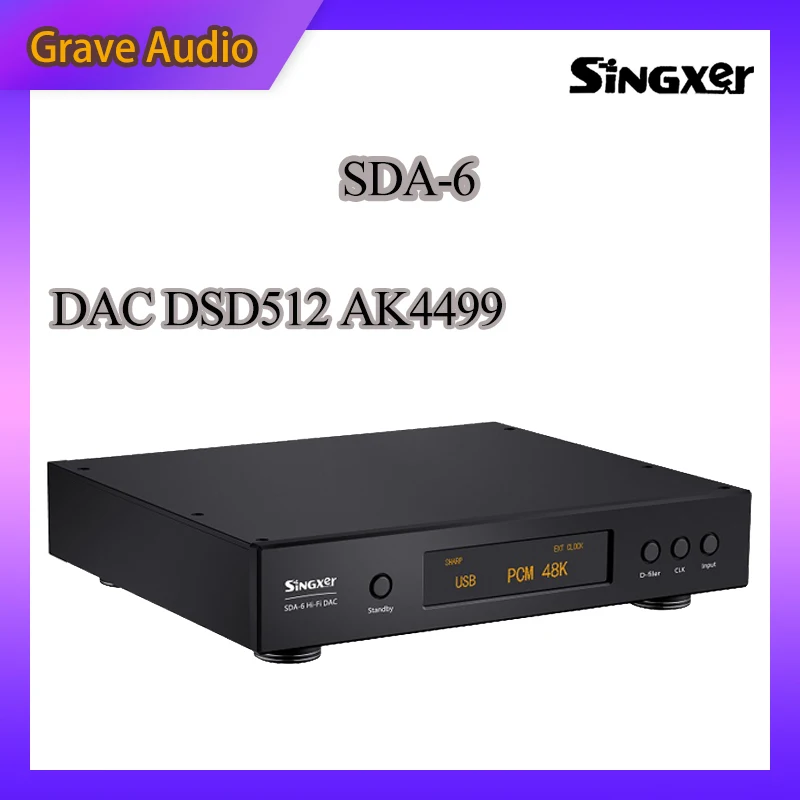 Singxer SDA 6 DAC DSD512 AK4499 XMOS XU208 I2S USB NOS PLL родной прямая решение цифровой аналоговый
