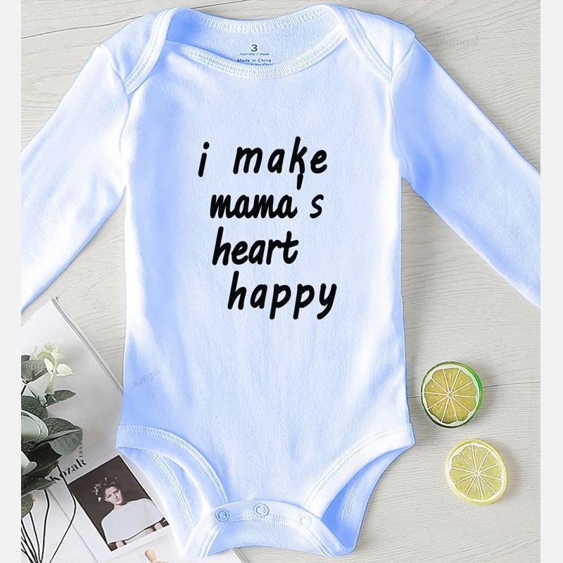 Комбинезоны для младенцев с принтом Сердце мамы детский осенний комбинезон