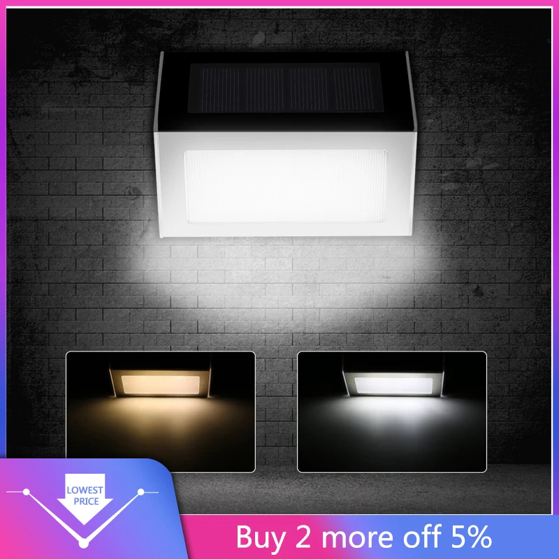 Настенный светодиодный светильник с питанием от солнечной батареи уличный