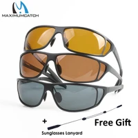 maximumcatch titanium metal frame fly fishing polarized sunglasses grayyellowbrown color fishing sunglasses