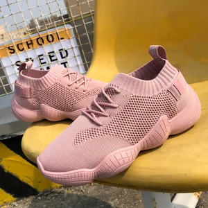 Кроссовки женские сетчатые из дышащего материала, модная брендовая обувь на платформе и без каблуков обувь в ретро стиле, белые, розовые, 2021