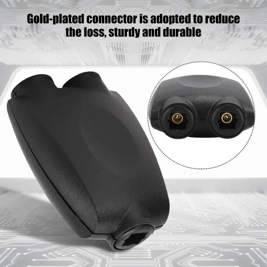 2 шт. SPDIF квадратный порт оптического волокна 1 вход Выход Позолоченный разъем