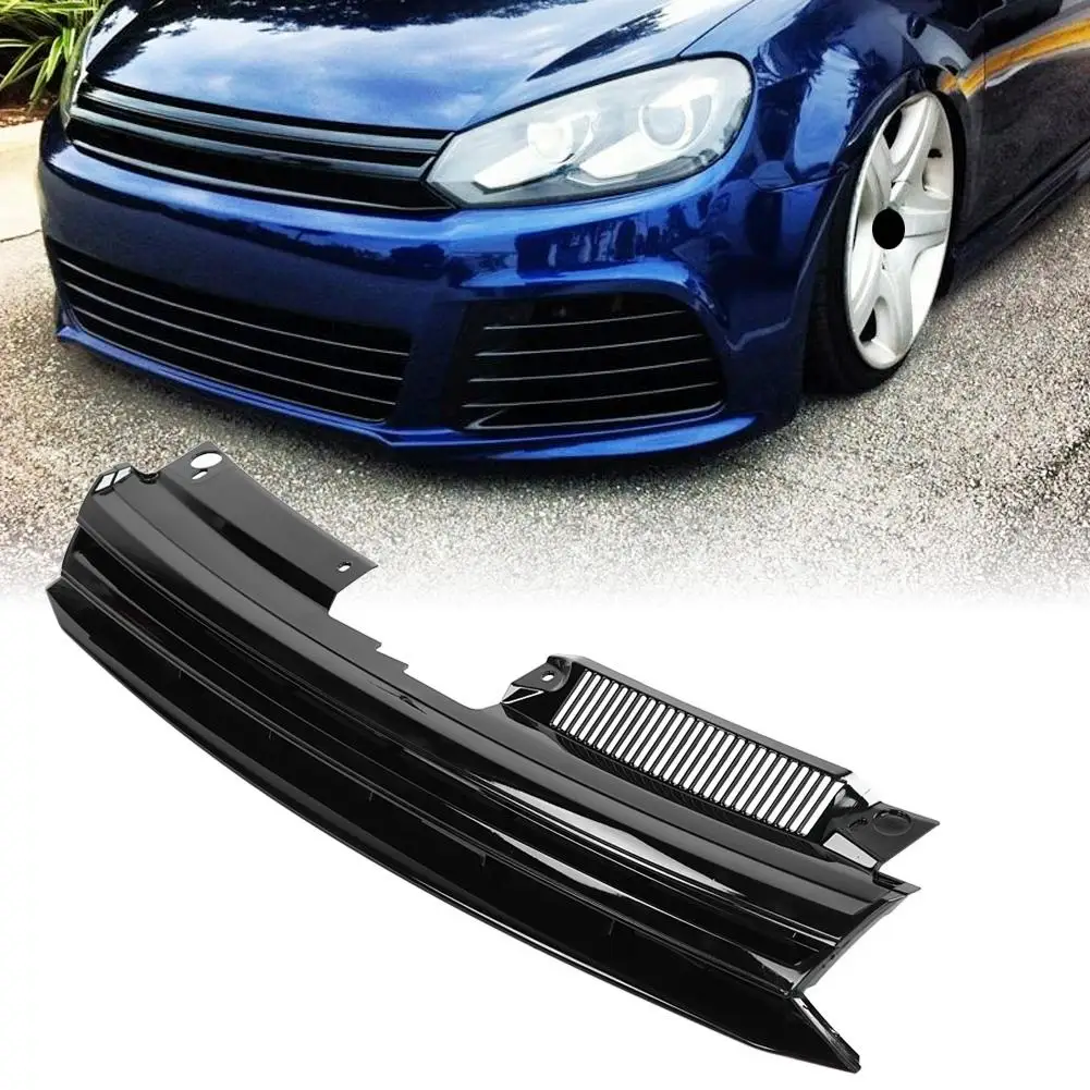 Шестигранная сетка решетка капота гриль для VW Golf MK6 Jetta 2010-2014 GTI Стиль Badgeless |