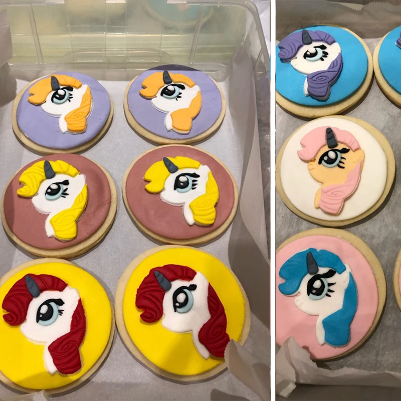 Анимированные детские мультфильмы Пони лошадь Радуга помадка резаки для