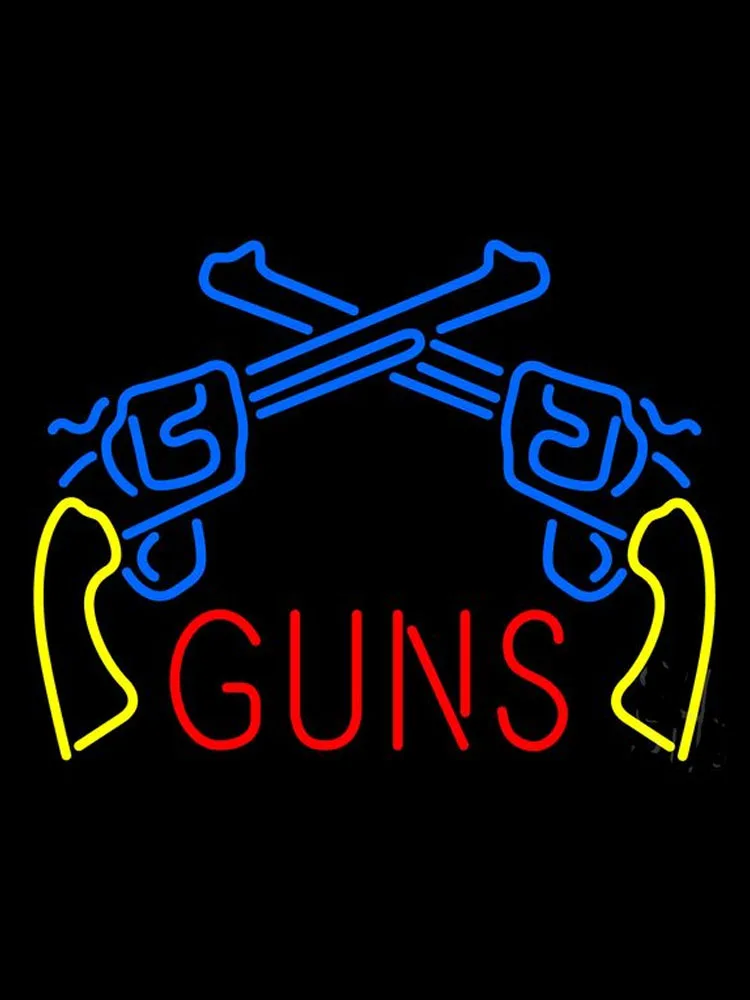 

Neon Sign For Guns logo club Lamps resterant decorate light handmade real glass Shops Display Neon Signs For Bar Pub Bar Signs
