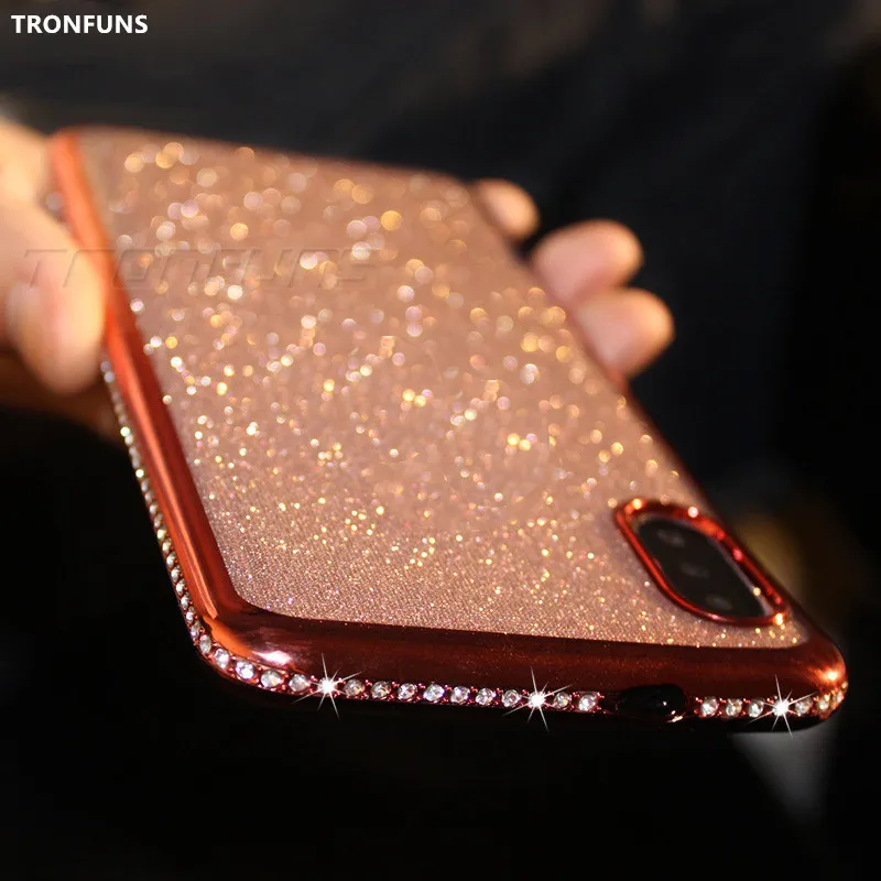 Алмазный Мягкий блестящий чехол для Samsung Galaxy A70 A50 A30 A40 A20 A10 A60 A90 M20 M30 S10e S10 S9 S8 Plus A8 A6