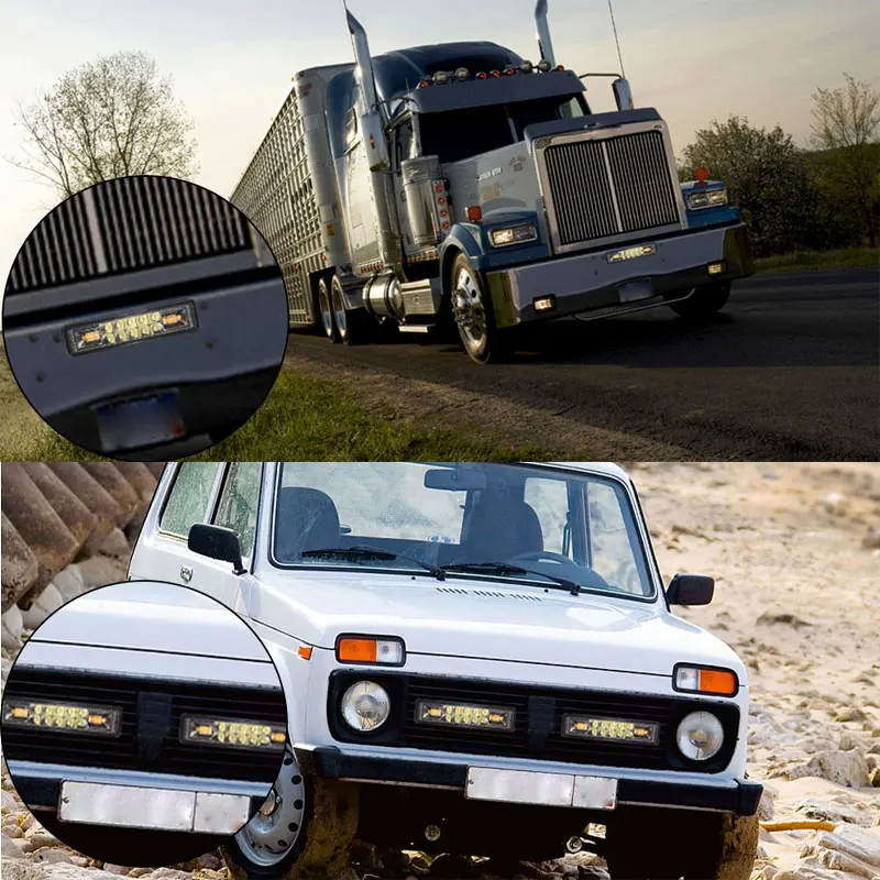 2 шт. 5 8 дюйма светодиодный рабочий свет стробоскоп двухцветный 12 В-60 в точечный