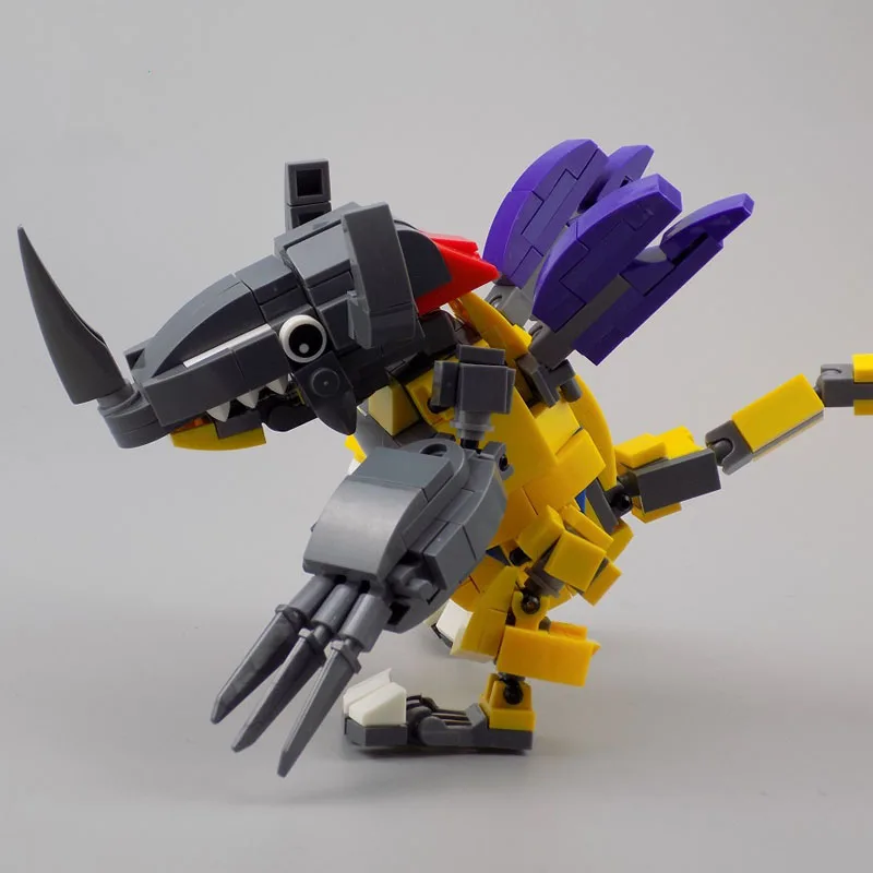 

Metal Greymon Building Blocks Toys For Children Digimones Action Figure Model Kids Toy Original Design Assembling Bricks Toy