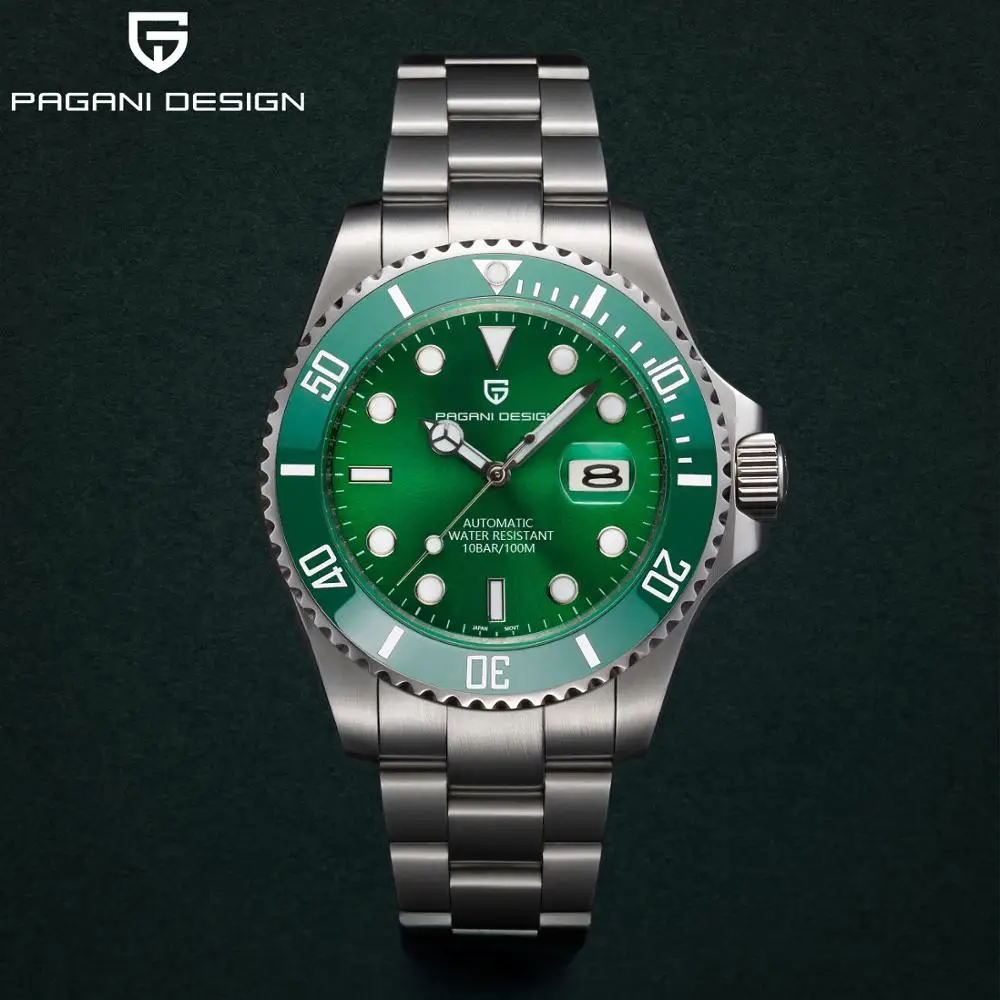 Часы Pagani Design Мужские механические автоматические с сапфировым стеклом 100
