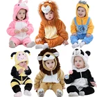 Комбинезон фланелевый детский, на молнии, на возраст 0-3 лет, 2021