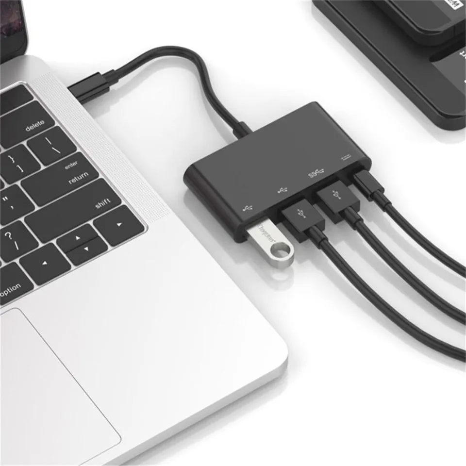 Док-станция usb c до 3 портов концентратор с зарядка PD type-c 3,1 USB сплиттер компьютерный хаб 3,0 многопортовый usb-адаптер для huawei Mac