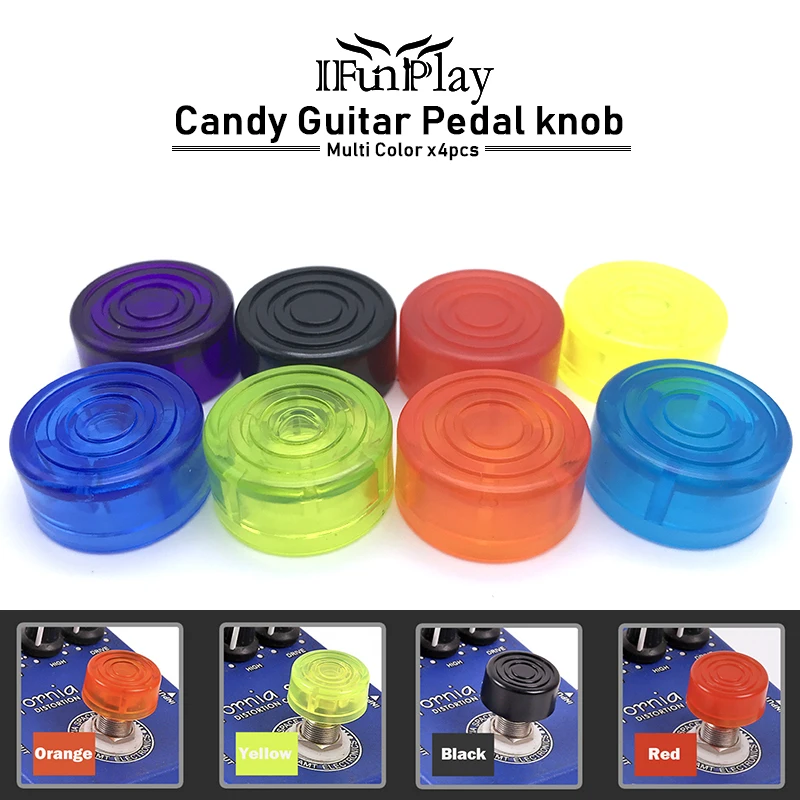 4 шт мульти Карамельный цвет педаль эффектов для электрогитары ноготь на ноге