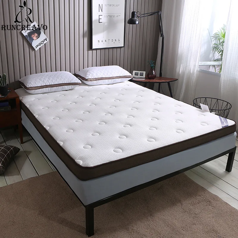

New Fashion Quality Comfortable White/grey Bed Independent Quilting Memory Cotton Mattress for Knitted Fabrics Mattress