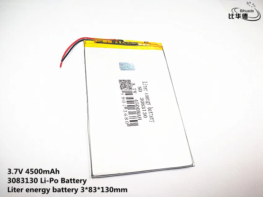 

Liter energy battery 3.7V,4500mAH 3083130 Polymer lithium ion / Li-ion battery for tablet pc 7 inch 8 inch 9inch,mp3,mp4