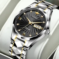 automatic mechanical self winding watch for men classic stainless steel wrist watch date waterproof luminous pointer